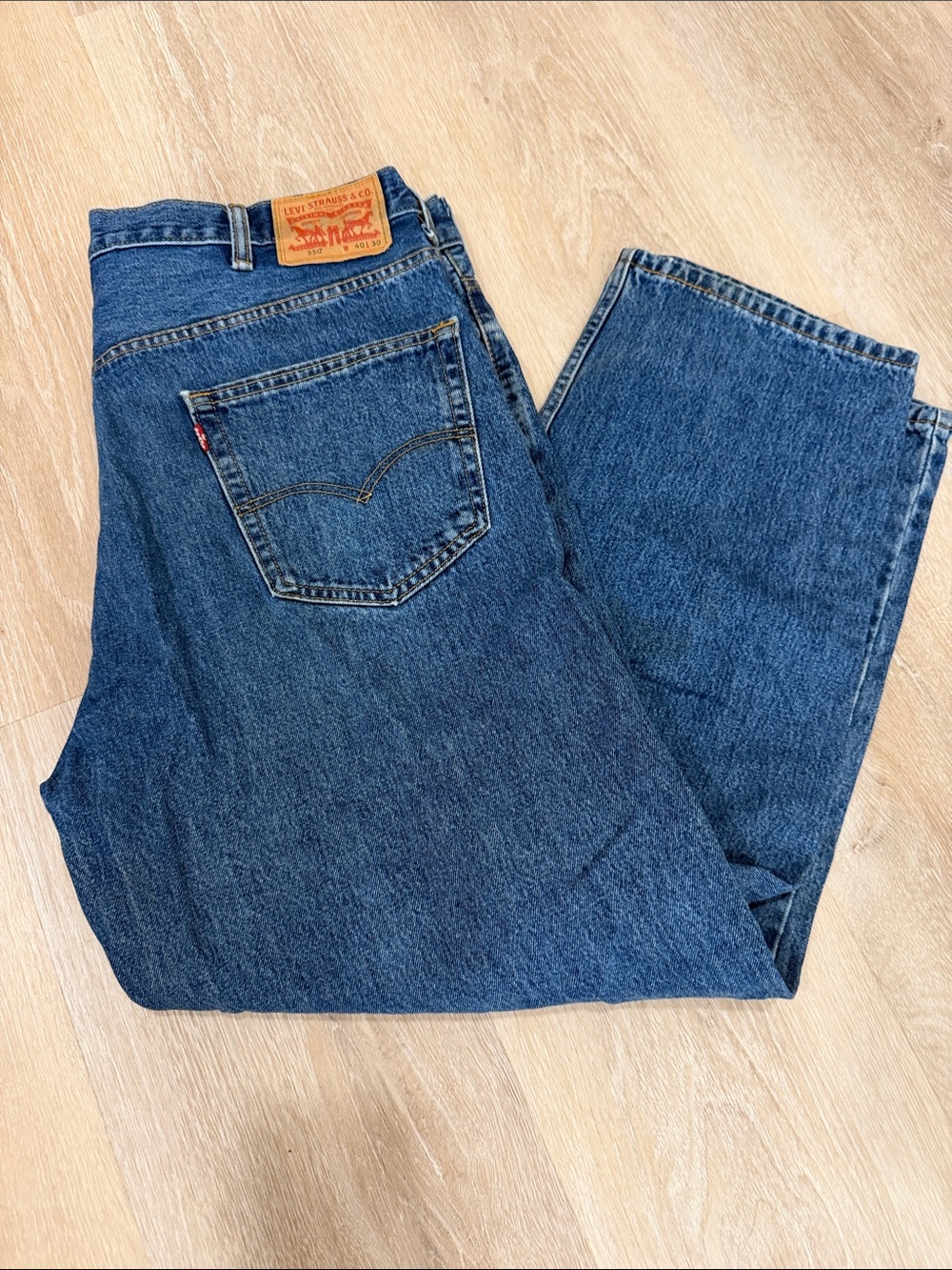 Levi's Men's 550 Dark Blue Relaxed Fit Jeans